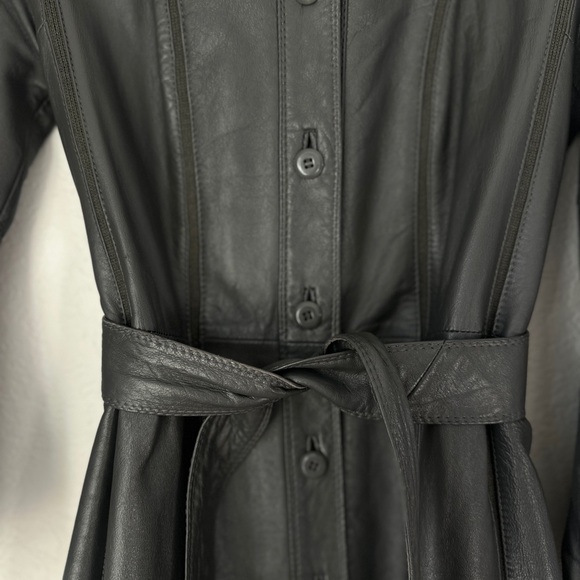 Vintage Imperial gray leather trench coat - Picture 6 of 13